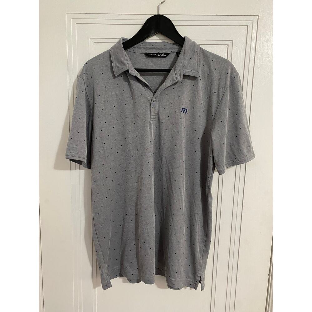 TravisMathew Gray Golf Polo Men's Size Large